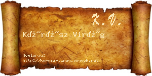 Kárász Virág névjegykártya